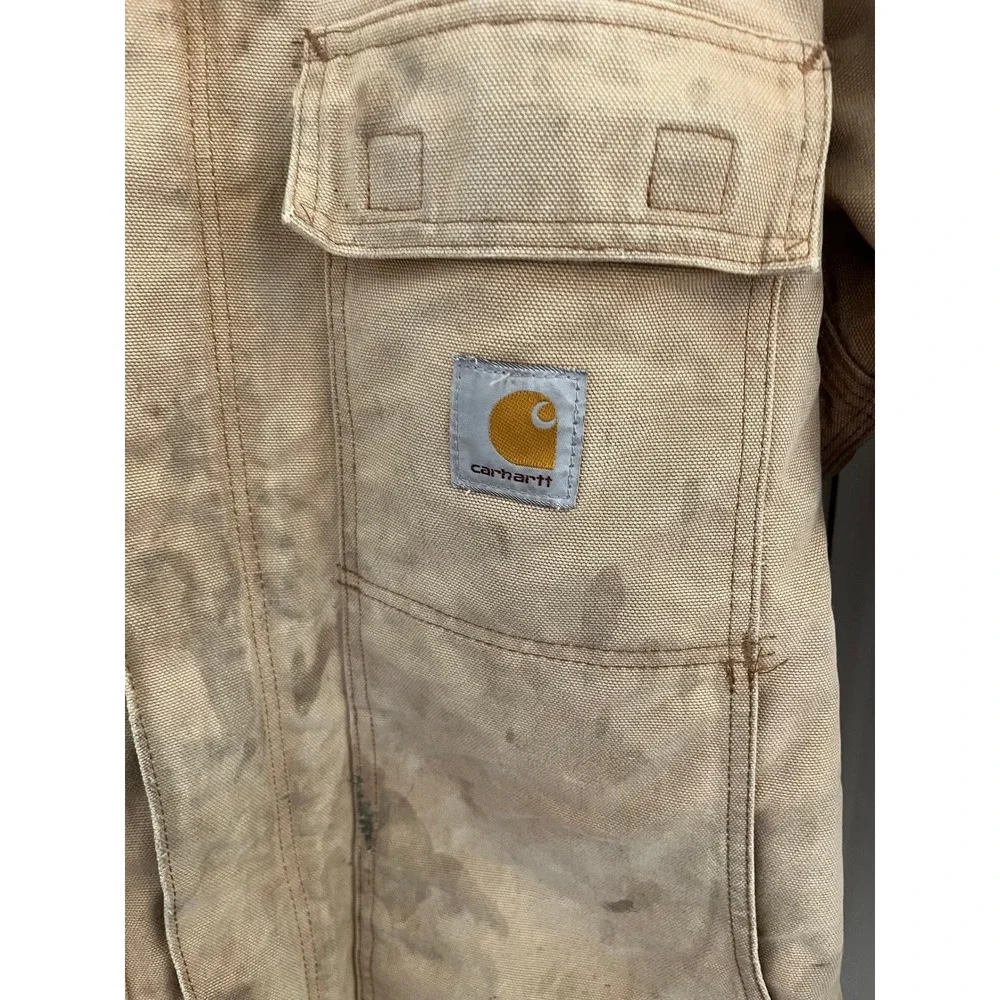 Carhartt Tan‎ Duck Canvas Distressed Large Tall